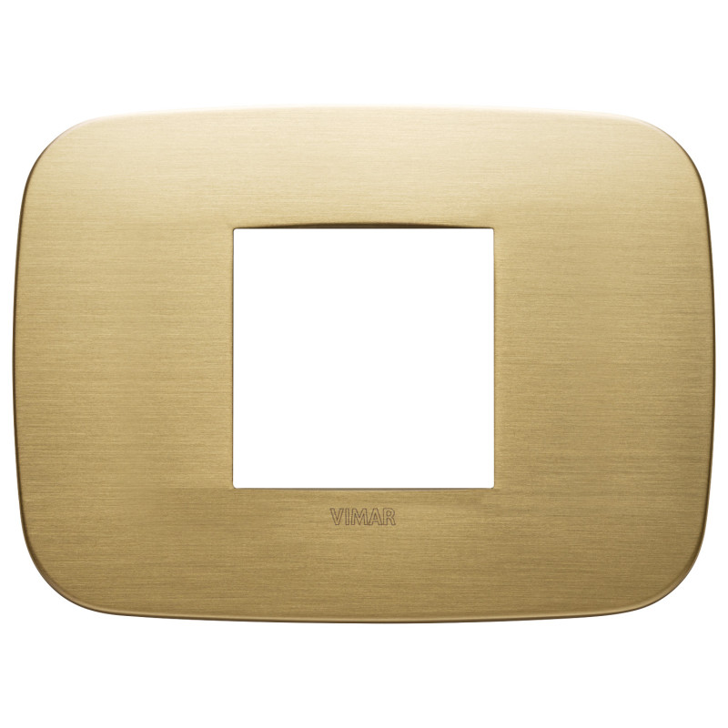 Placca Round 2MC ottone spazzolato - Vimar 19682.12.01