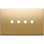 Placca 4Mx4 Tondo oro - Vimar 22684.RN.4.82
