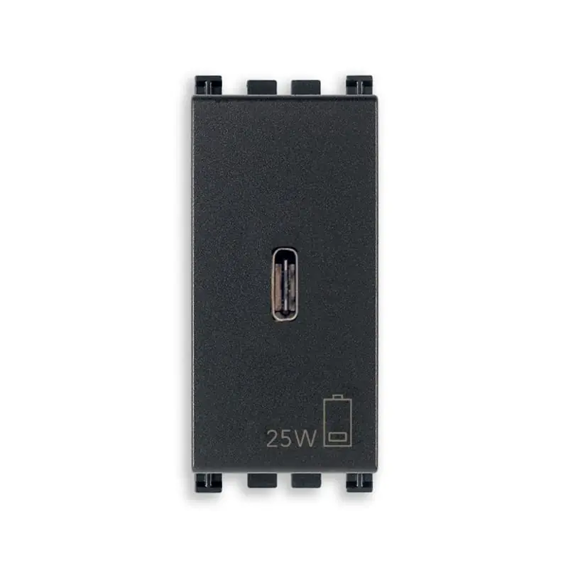 Alimentatore USB C PD 25W grigio - Vimar 19292.C.25