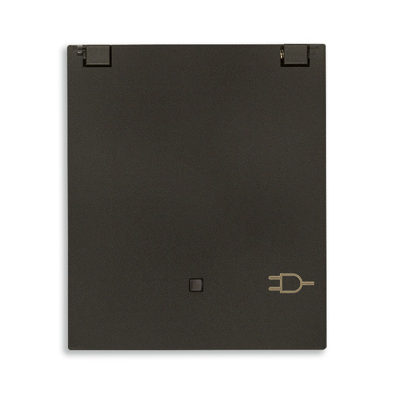 Presa SICURY 2P+T 16A DE + coper. nero - Vimar 30208.CG