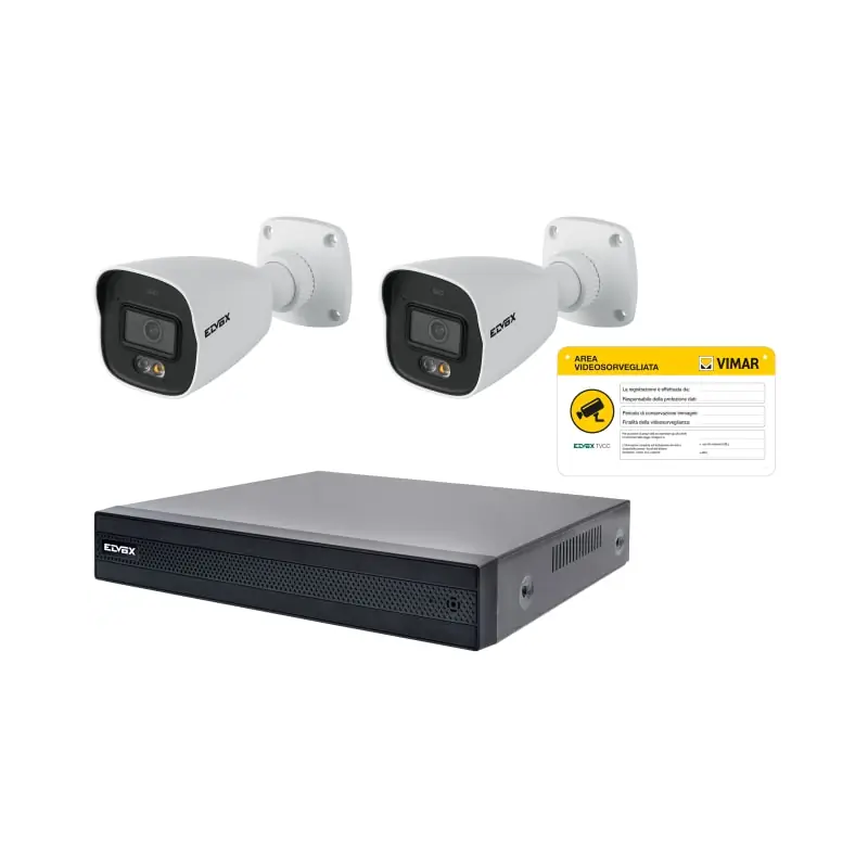 Kit IP 4CH PoE tlc 4Mpx FF Color - Vimar 46KIT.028DC