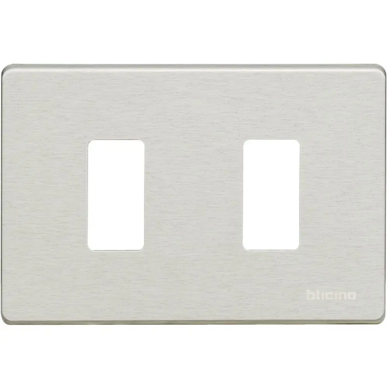 magic - placca 2P alluminio - BTicino 503/2/AL
