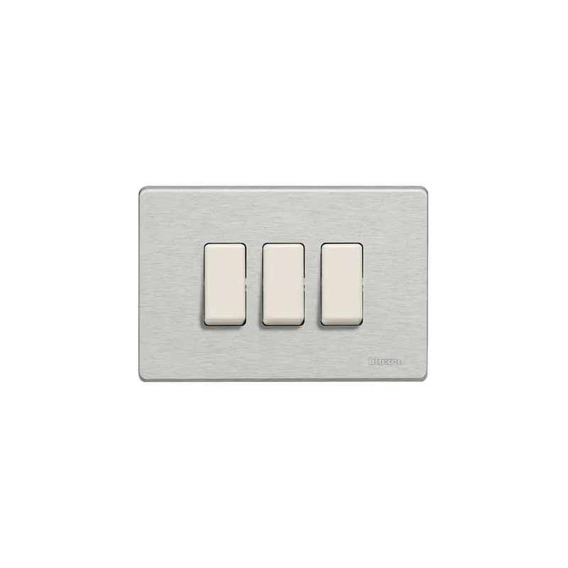 magic - placca 3P alluminio - BTicino 503/3/AL