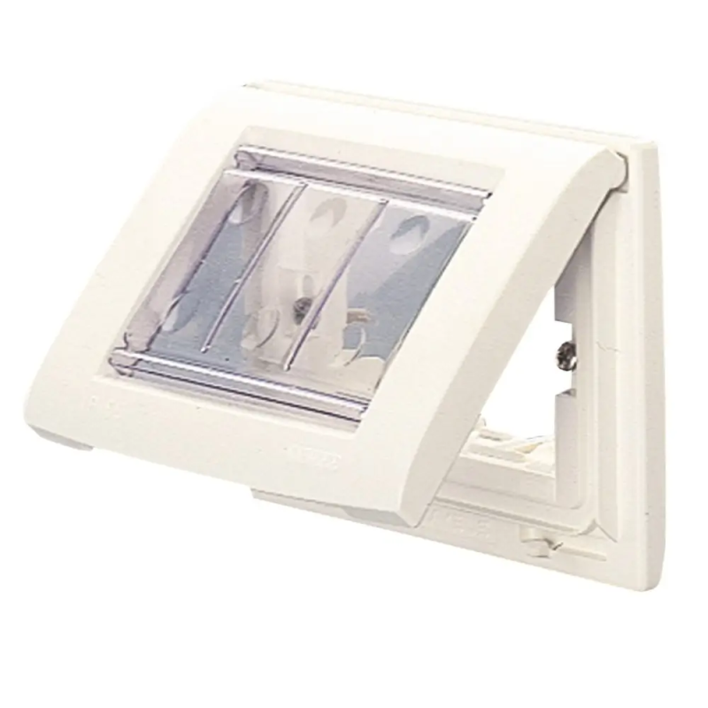PLACCA IP55 4 POSTI BIANCO NUVOLA - Gewiss GW32466