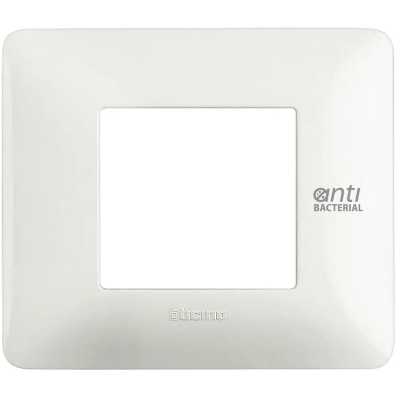 matix - placca 2p bianco antibatterico - BTicino AM4802BAB