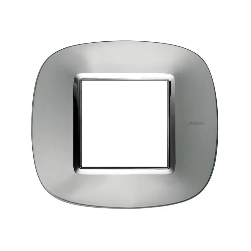 axolute - placca 2P alluminio Axolute - BTicino HB4802XC