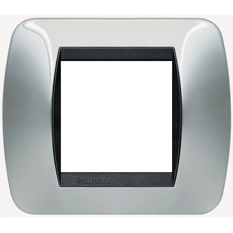 living int - placca 2 posti cromo lucido - BTicino L4802CR