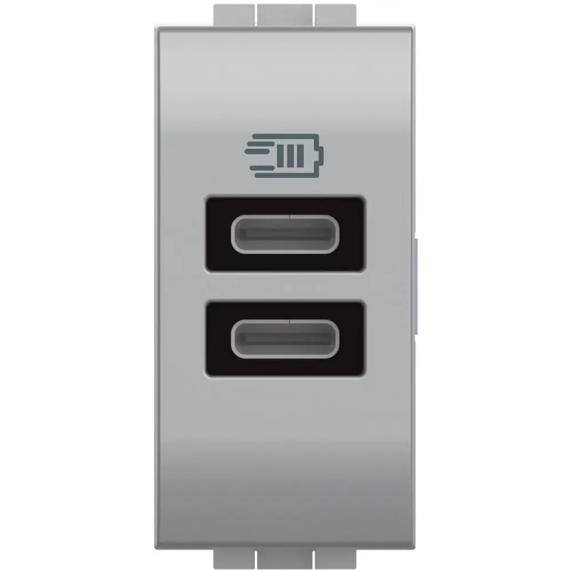LL - Caricatore USB tipo C+C 1m tech - BTicino NT4191CC