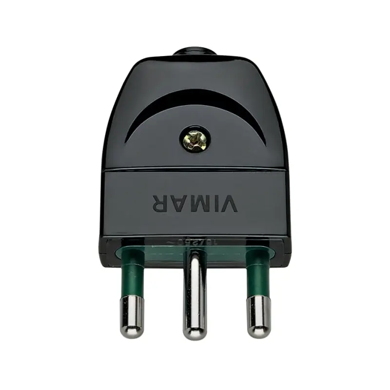 Spina 2P+T 16A S17 assiale nero - Vimar 00202