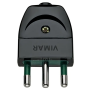 Spina 2P+T 16A S17 assiale nero - Vimar 00202