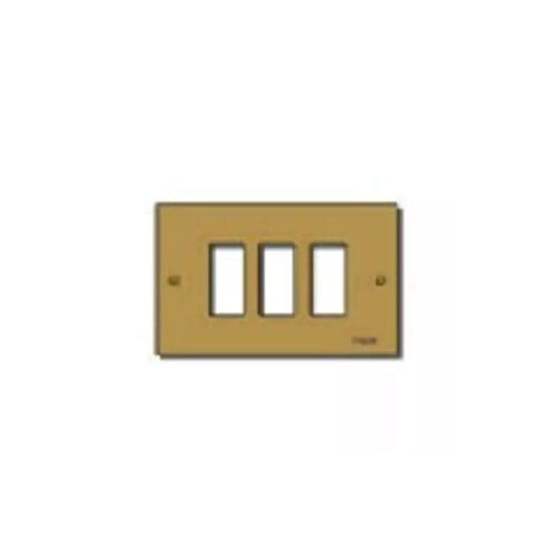 Placca 3M allum. viti bronzo - Vimar 08537.BR