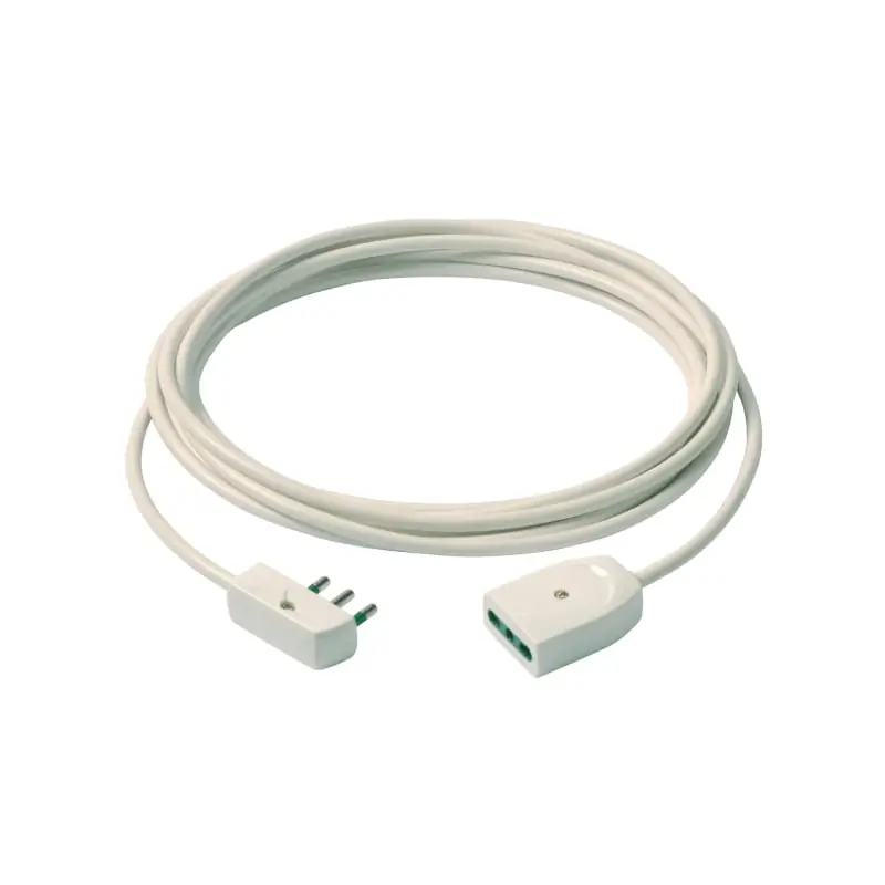 Cavo prolunga 3G1+spina piatta 3m bianco - Vimar 0P32386.B