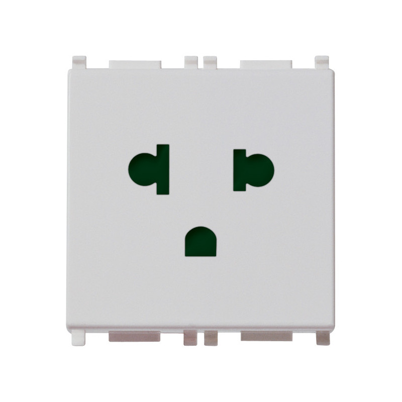 Presa SICURY 2P+T 16A USA+EU Silver - Vimar 14248.SL