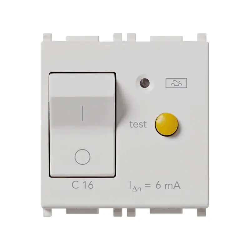 Interruttore MT Diff.1P+N C16 6mA Silver - Vimar 14411.16.6.SL
