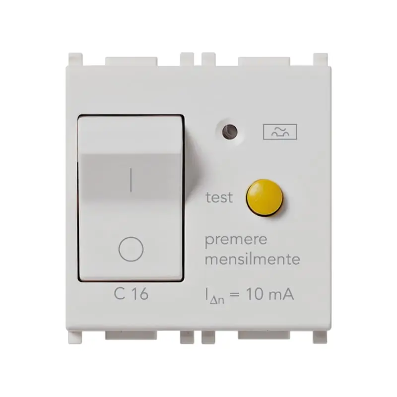 Interruttore MTDiff.1P+N C16 10mA Silver - Vimar 14411.16.SL