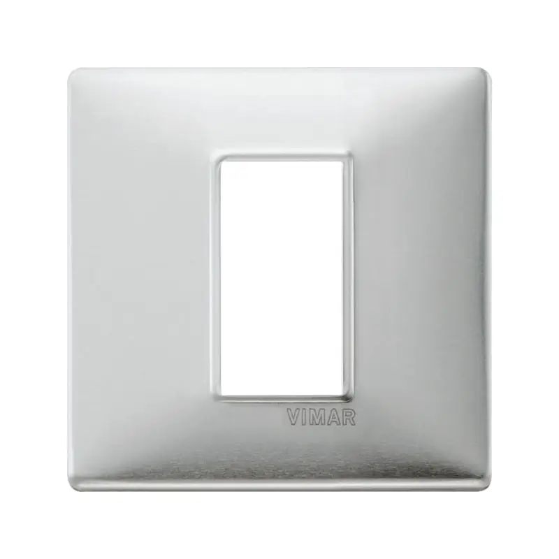 Placca 1M alluminio spazzolato - Vimar 14641.81