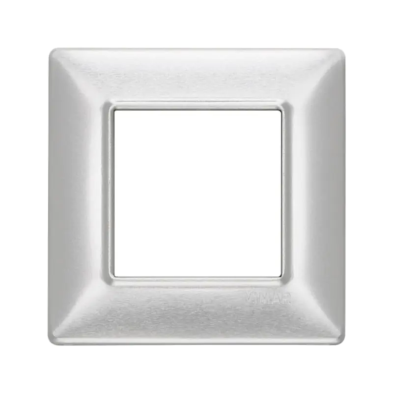 Placca 2M alluminio spazzolato - Vimar 14642.81