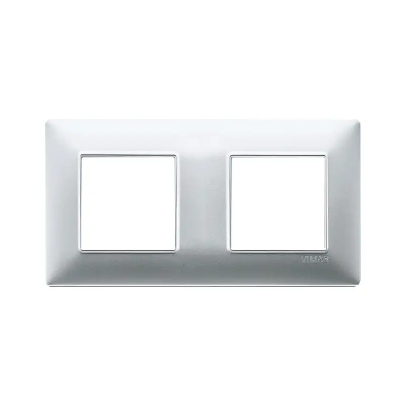 Placca 4M (2+2) int71 argento opaco - Vimar 14643.20