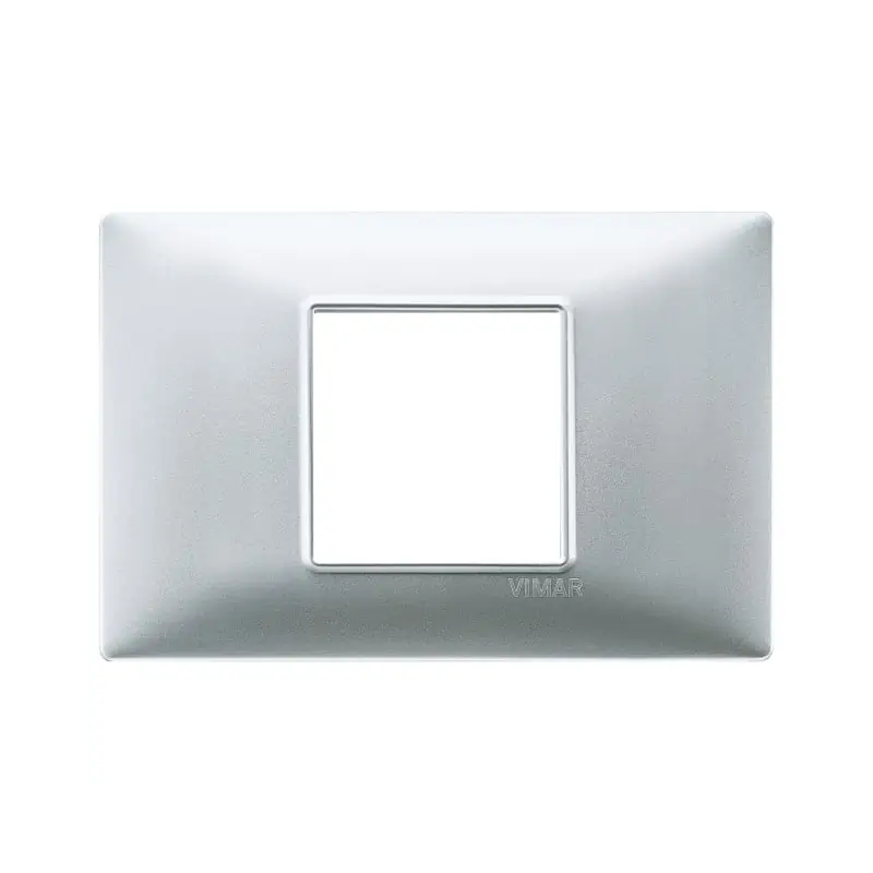 Placca 2M centrali argento opaco - Vimar 14652.20