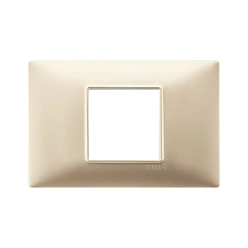 Placca 2M centrali champagne opaco - Vimar 14652.22