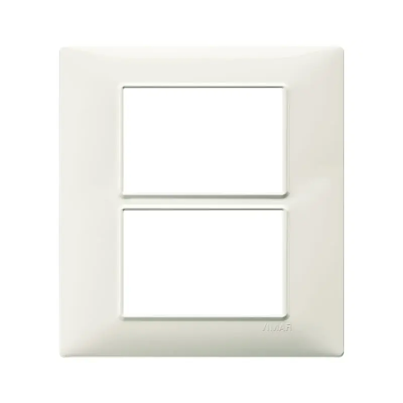 Placca 6M (3+3) avorio - Vimar 14659.02