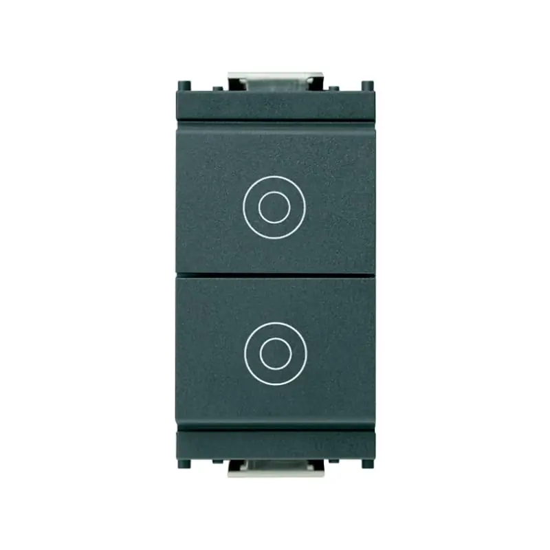 Due pulsanti 1P NO 10A grigio - Vimar 16121