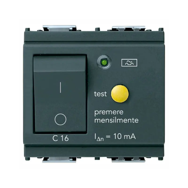 Interruttore MTDiff.1P+N C16 10mA grigio - Vimar 16511.16