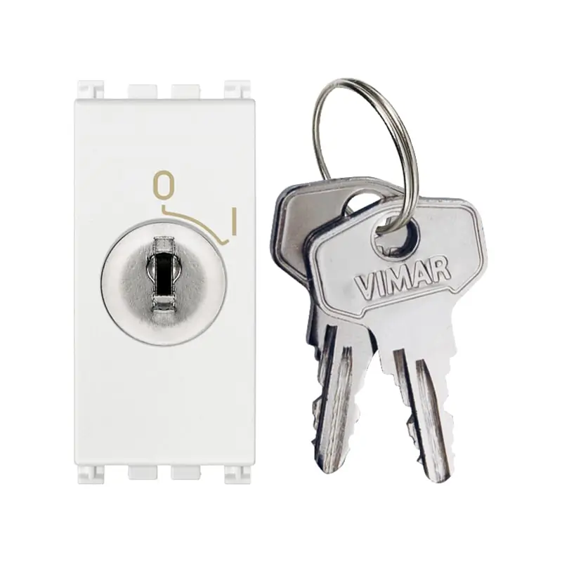 Interruttore 2P 16AX +chiave bianco - Vimar 19083.B
