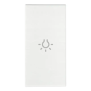Tasto 1M simbolo luce assiale bianco - Vimar 19131.L.B