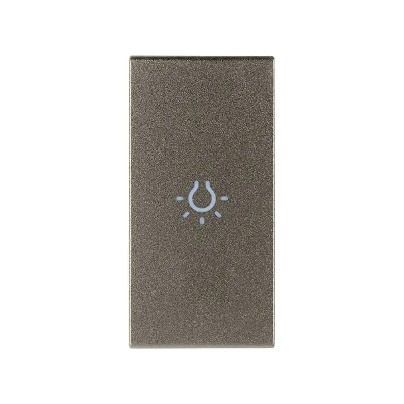 Tasto 1M simbolo luce assiale Metal - Vimar 19131.L.M