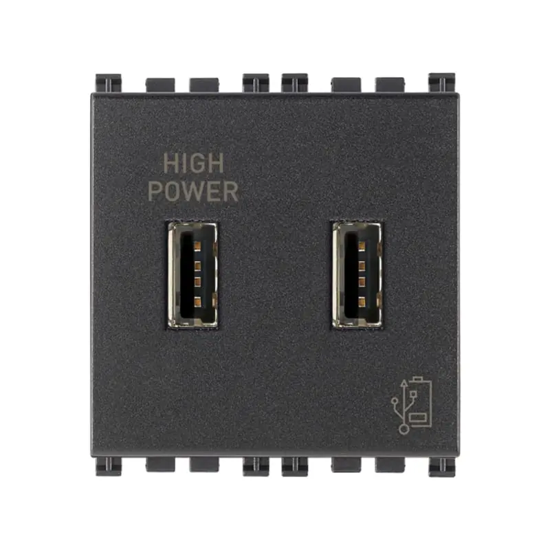 Unit? alimentazione USB 5V2,1A 2M grigio - Vimar 19295