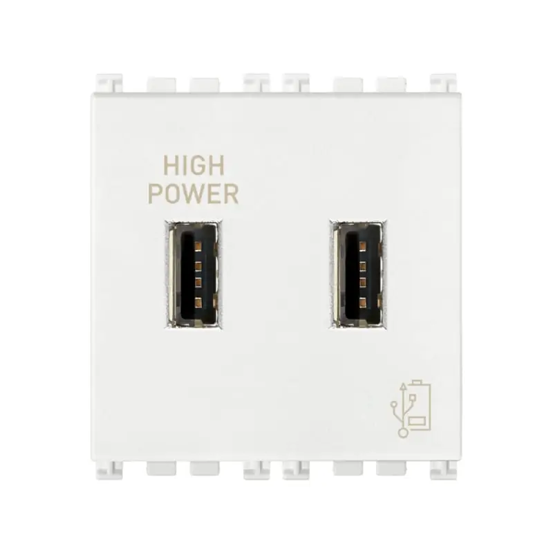 Unit? alimentazione USB 5V2,1A 2M bianco - Vimar 19295.B