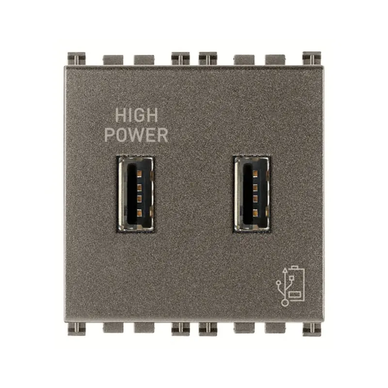 Unit? alimentazione USB 2M 5V2,1A Metal - Vimar 19295.M