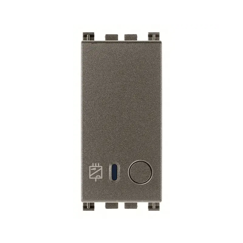 Interfaccia 2 comandi tradiz. 1M Metal - Vimar 19518.M