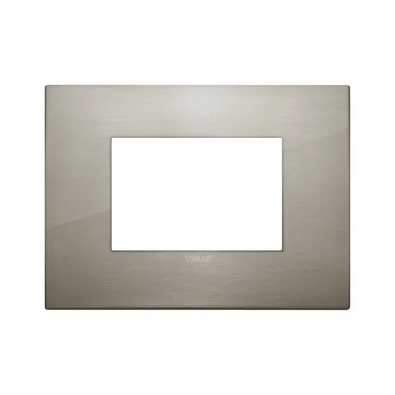 Placca Classic 3M acciaio spazzolato - Vimar 19653.08
