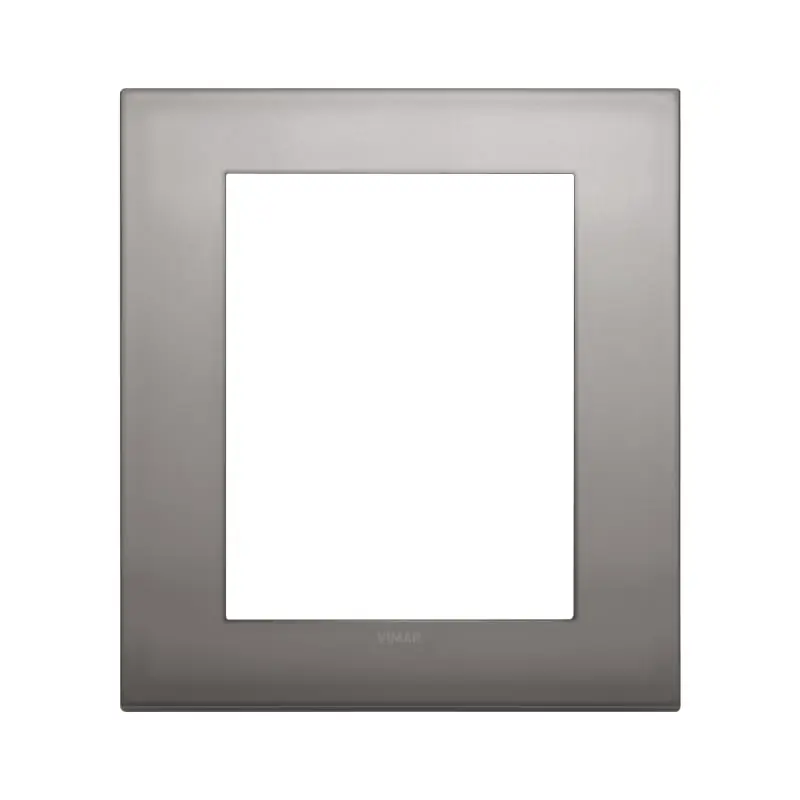 Placca Classic 8M nichel nero - Vimar 19668.10
