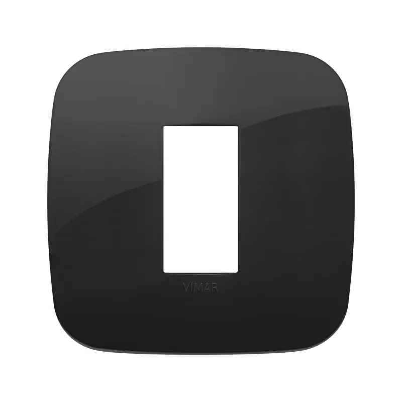 Placca Round 1M nero - Vimar 19671.81