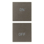 Due mezzi tasti 1M simboli ON/OFF Metal - Vimar 19751.1.M