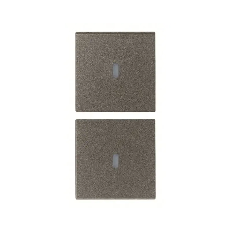 Due mezzi tasti 1M neutro pers. Metal - Vimar 19751.M