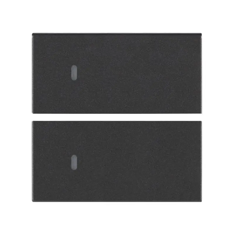 Due mezzi tasti 2M neutro pers. grigio - Vimar 19752