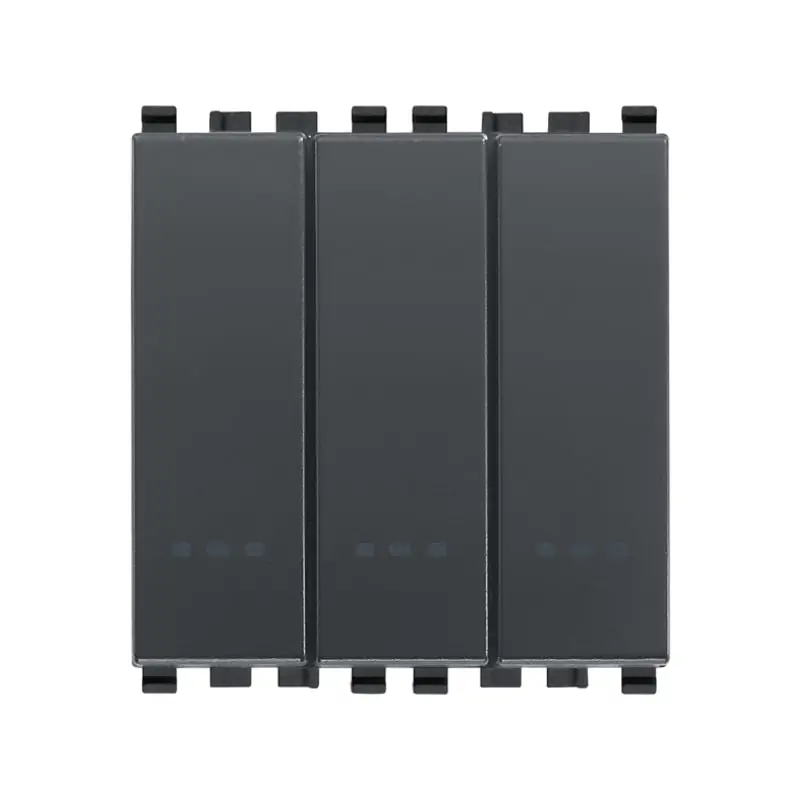 Tre interruttori 1P 20AX grigio - Vimar 20003