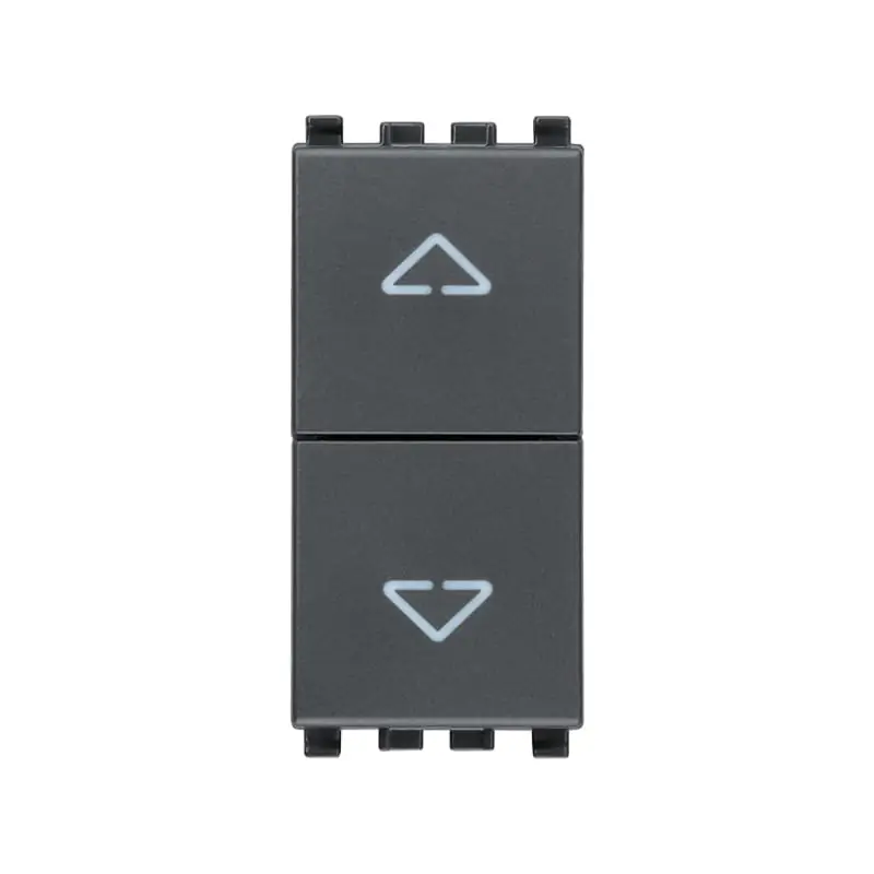 Due pulsanti interblocc.NO+NO 10A grigio - Vimar 20062