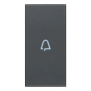 Tasto 1M simb. campanello assiale grigio - Vimar 20131.C