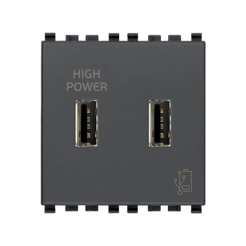 Unit? alimentazione USB 5V2,1A 2M grigio - Vimar 20295