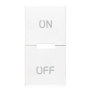 Tasto 1M simboli ON e OFF bianco - Vimar 20531.20.B