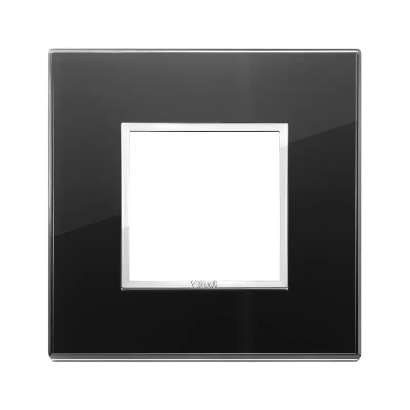 Placca 2M nero diamante - Vimar 21642.76