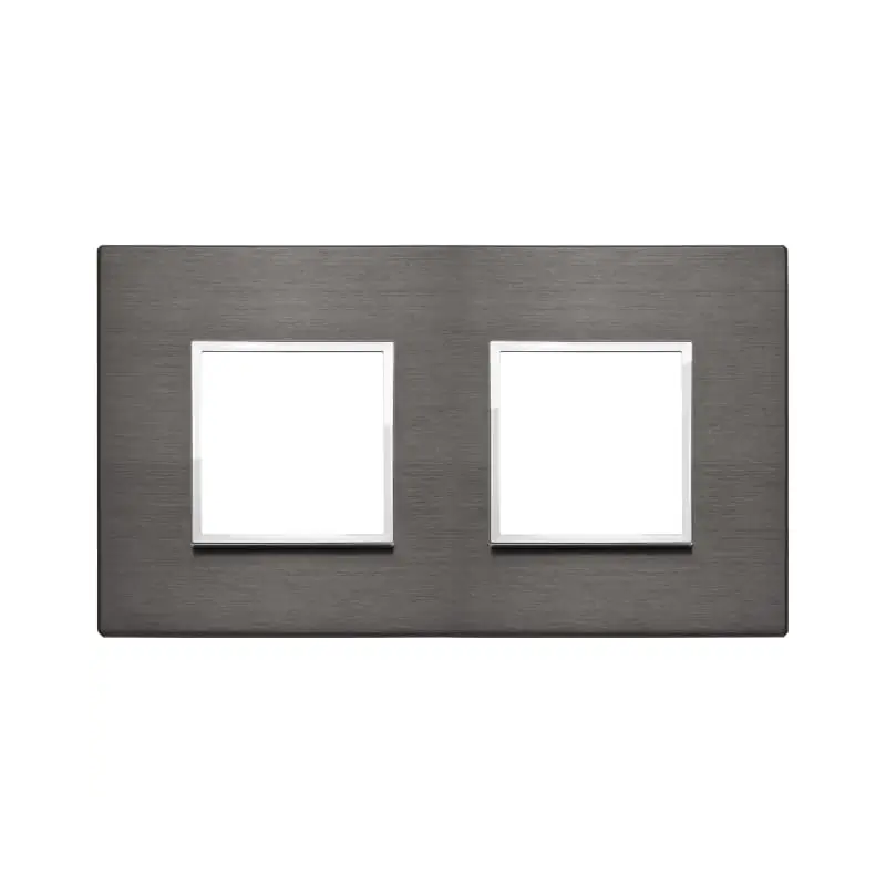 Placca 4M (2+2) int71 grigio lava - Vimar 21643.03