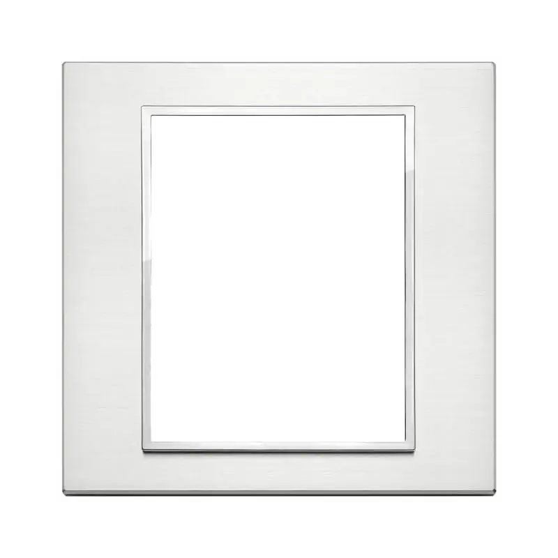 Placca 8M alluminio brillante - Vimar 21668.01