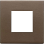Placca 2M bronzo scuro spazzolato - Vimar 22642.12