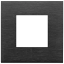 Placca 2M nero spazzolato - Vimar 22642.13